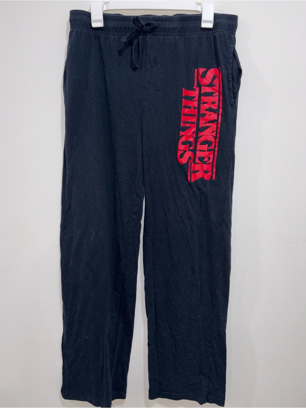 Black 'Stranger Things' Logo Lounge Pants